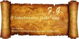 Finkelstein György névjegykártya